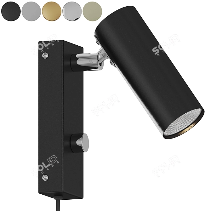 Minimalist Puck Wall Sconce 3D model image 1