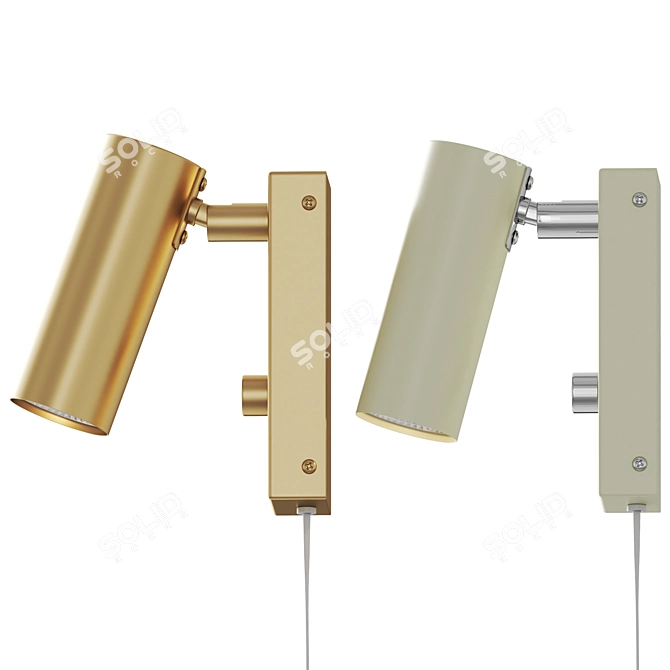 Minimalist Puck Wall Sconce 3D model image 3