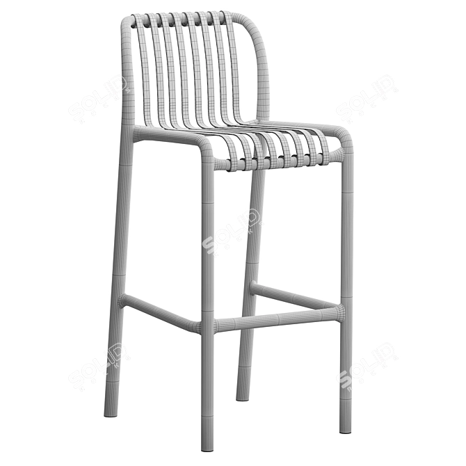 Chloe Bar Stool Trio 3D model image 4