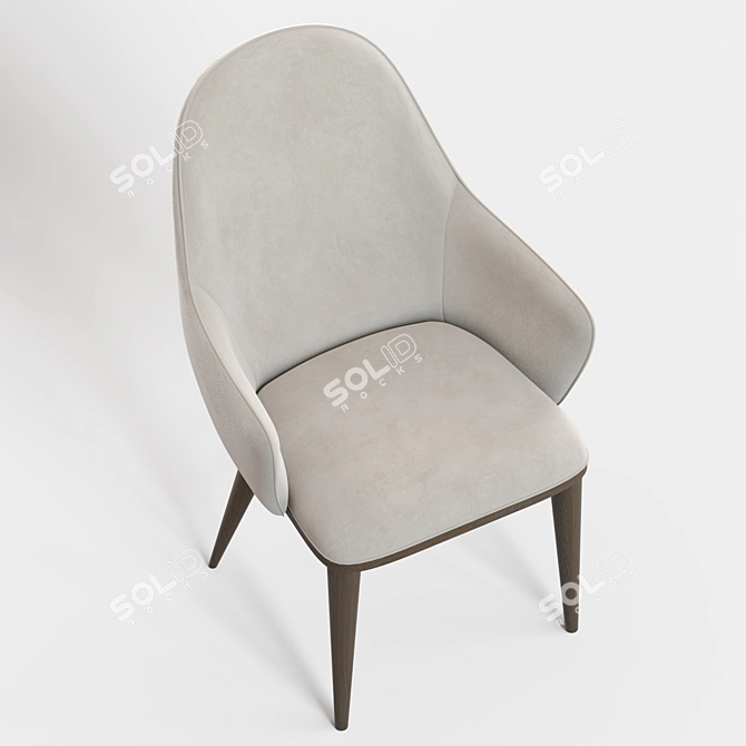 Elegant Art Deco Romeo Armchair 3D model image 3