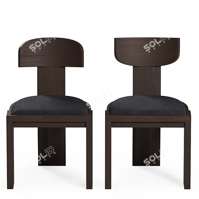 Modern Dining Chair Set De la Espada 3D model image 3