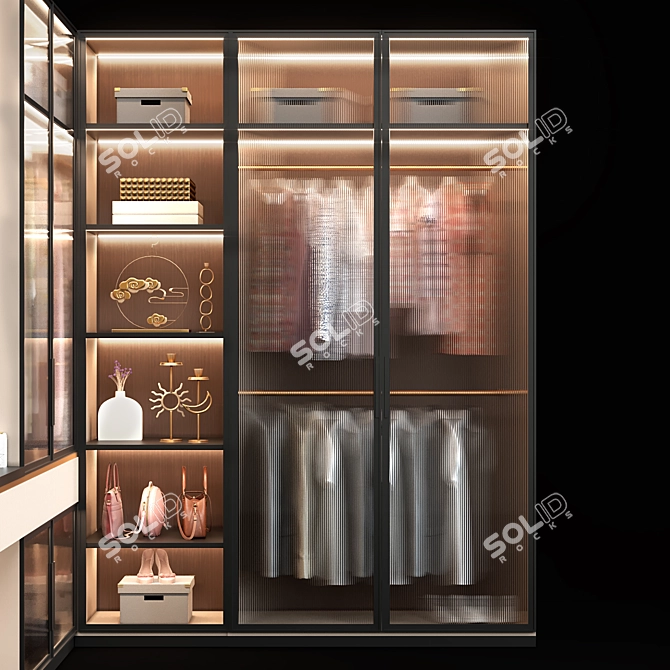 Modern Wardrobe for High-end Renders 3D model image 3