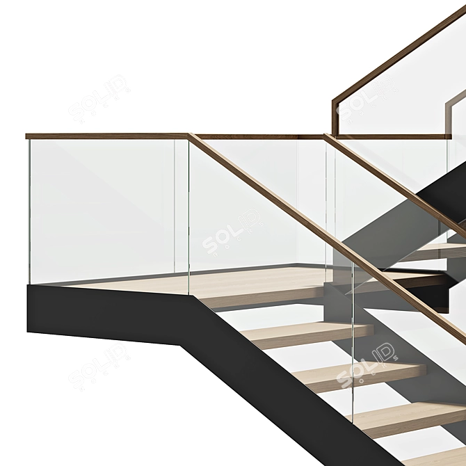 Sleek Modular Staircase Solution 3D model image 2