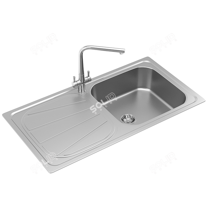 RANGEMASTER Baltimore Stainless Steel Sink 3D model image 1