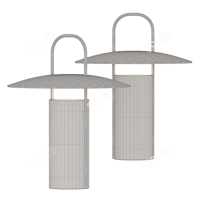 Minimalist Ray Portable Lamp 3D model image 2