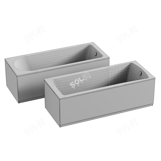 Drench Straight Bath Collection 3D model image 3