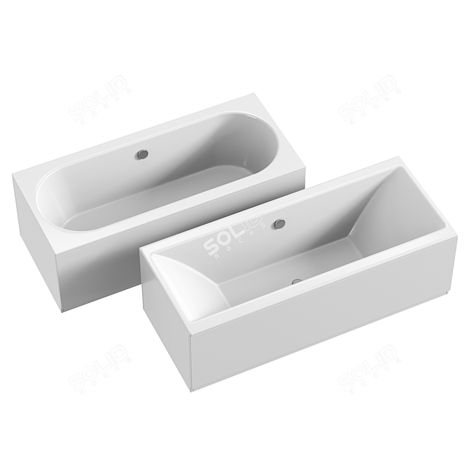Dr. Noah Double Ended Bath 3D model image 2