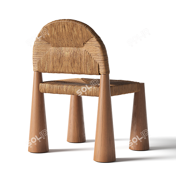 Modern Geometric Design Chair 3D model image 2