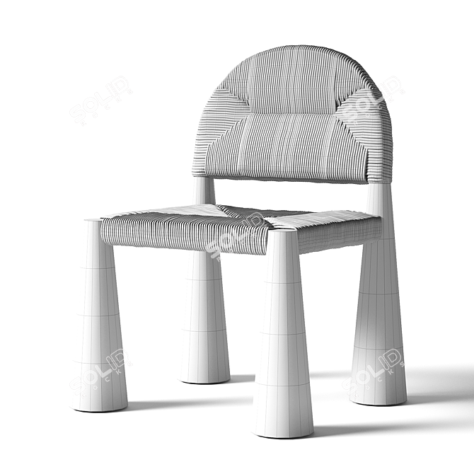 Modern Geometric Design Chair 3D model image 6