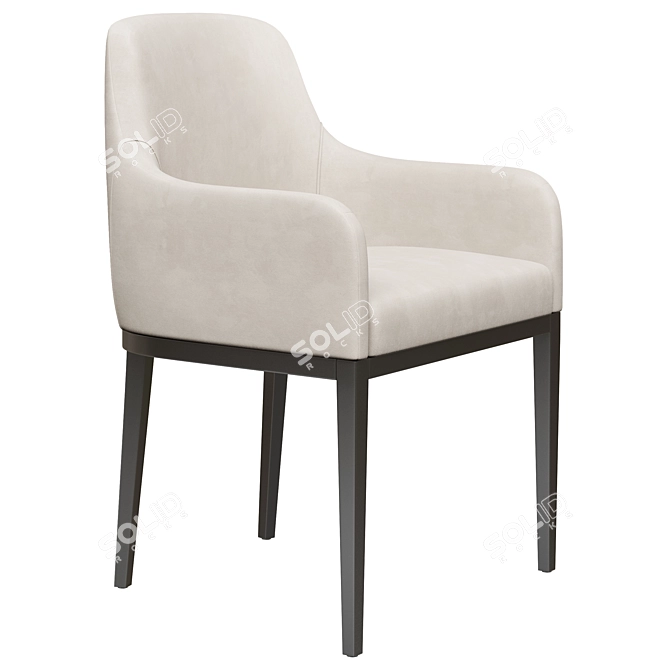 Sleek Haskell Dining Chair 3D model image 1