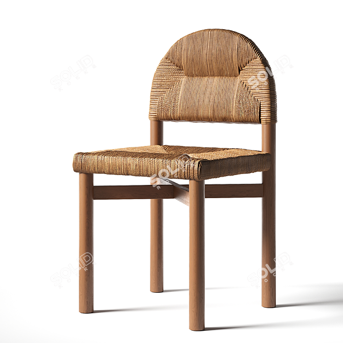 French-Inspired Grace Dining Chair 3D model image 1