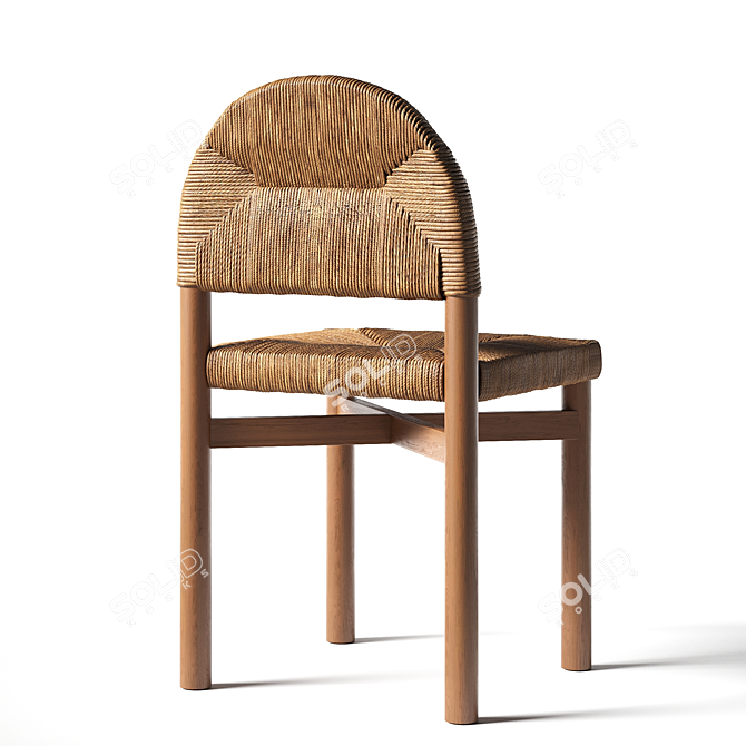 French-Inspired Grace Dining Chair 3D model image 2