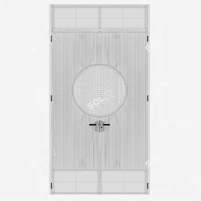 Corona Aluminium Door 3D Model 3D model image 4