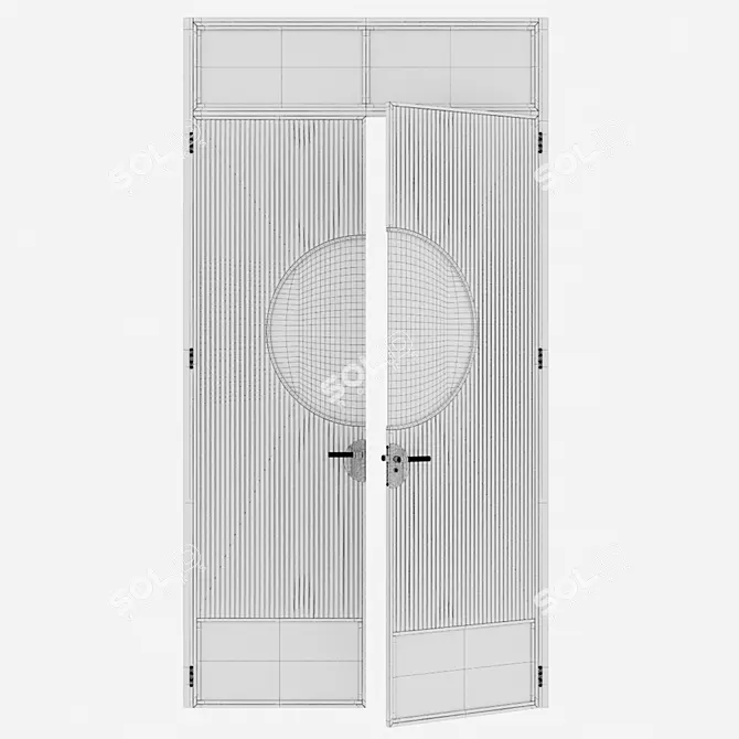 Corona Aluminium Door 3D Model 3D model image 5
