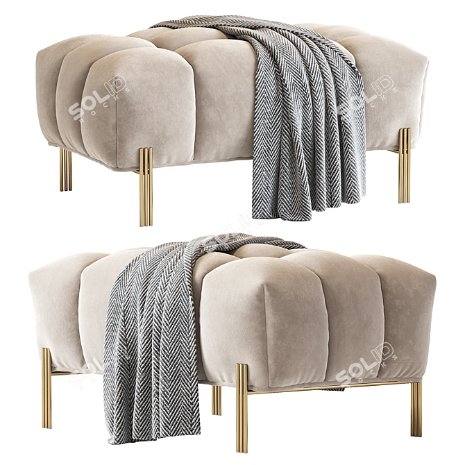 Contemporary Sienna Bench 2016 3D model image 1