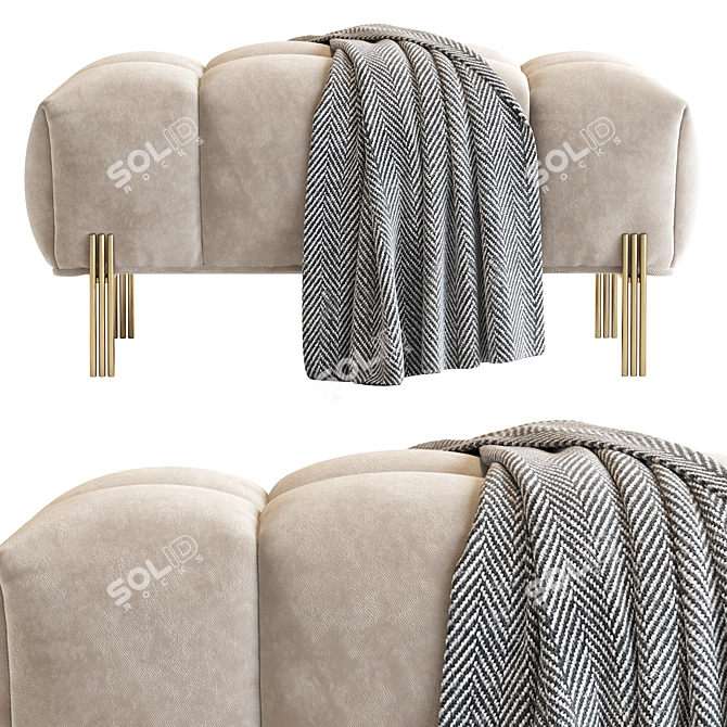 Contemporary Sienna Bench 2016 3D model image 3
