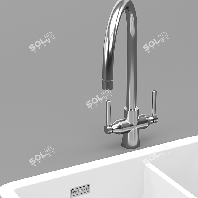 Rustique Ceramic Sink, 55.7cm 3D model image 4