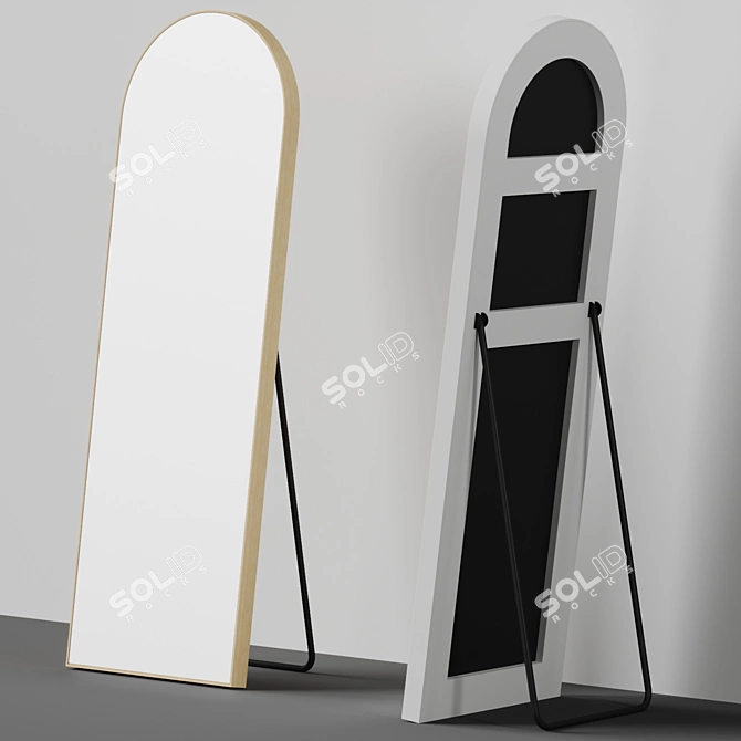 Rectangular Arch Full-Length Mirror 3D model image 2