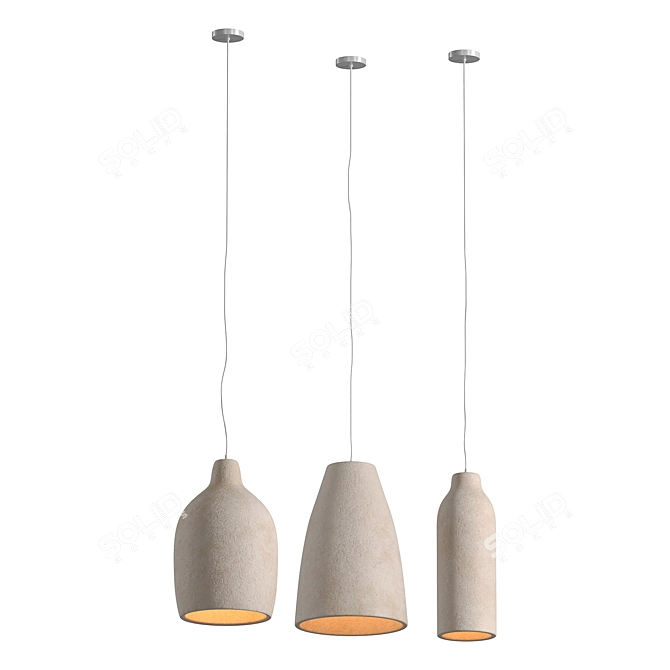 Modern Metal Agustin Pendant Light 3D model image 2