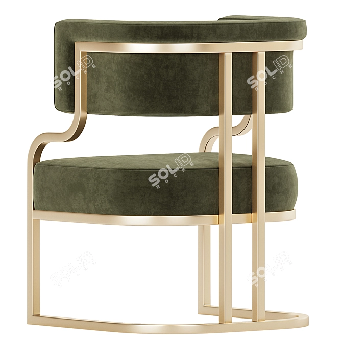 Modern Faux Light Fixture Chairs 3D model image 4