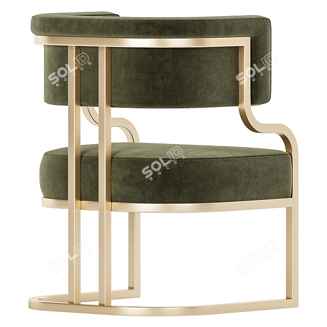 Modern Faux Light Fixture Chairs 3D model image 5