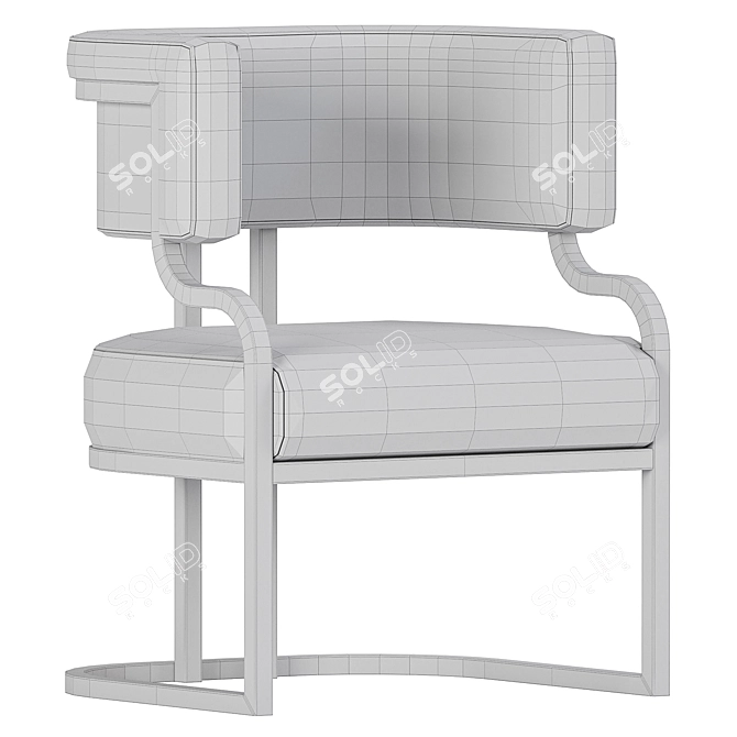 Modern Faux Light Fixture Chairs 3D model image 6