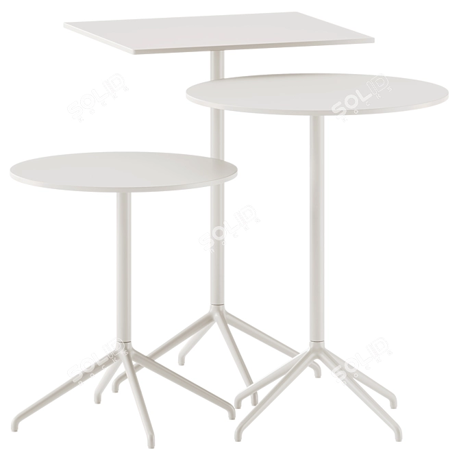 Muuto Still Cafe Table Set 3D model image 2