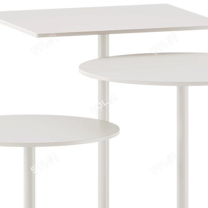 Muuto Still Cafe Table Set 3D model image 4