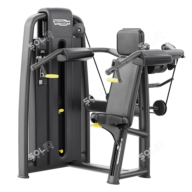 Technogym Selection 700 - Delts Machine, PBR Material Set 3D model image 1