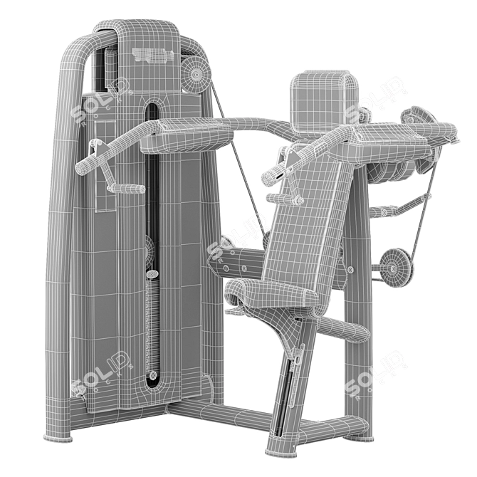 Technogym Selection 700 - Delts Machine, PBR Material Set 3D model image 4