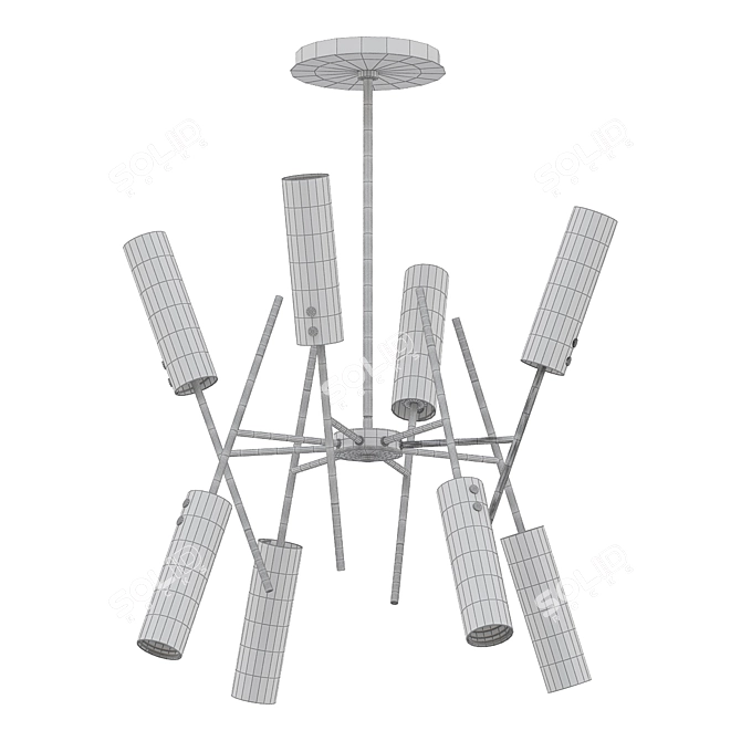 Elegant TELESTO Chandelier 3D model image 2