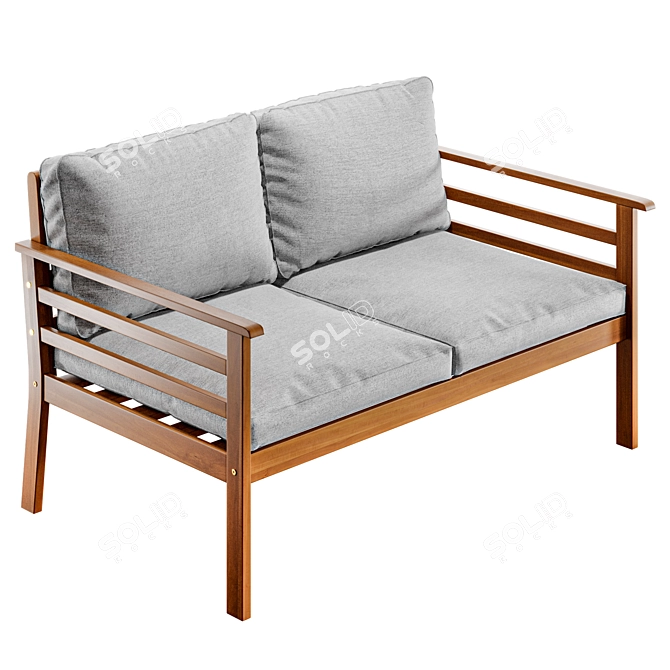 Acacia Outdoor Furniture Set 3D model image 1