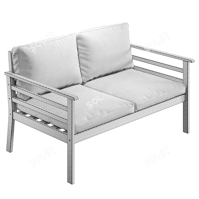 Acacia Outdoor Furniture Set 3D model image 2