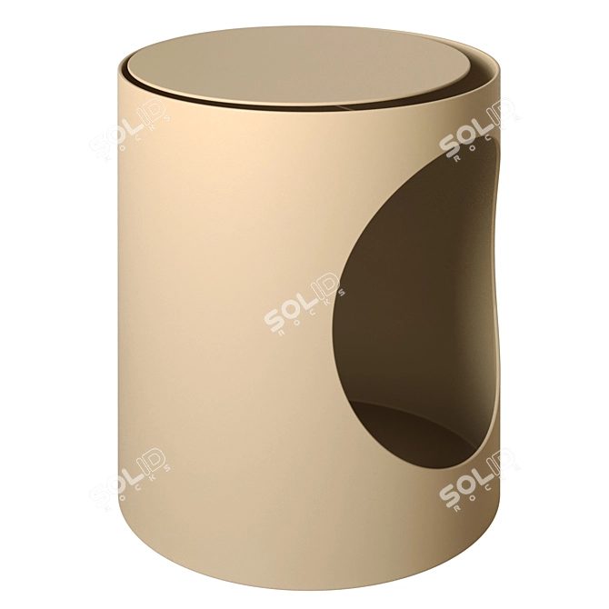 Elegant Metal Side Table by Vandebeek 3D model image 2