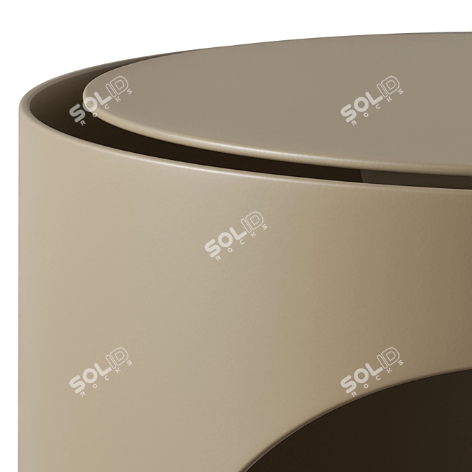 Elegant Metal Side Table by Vandebeek 3D model image 4