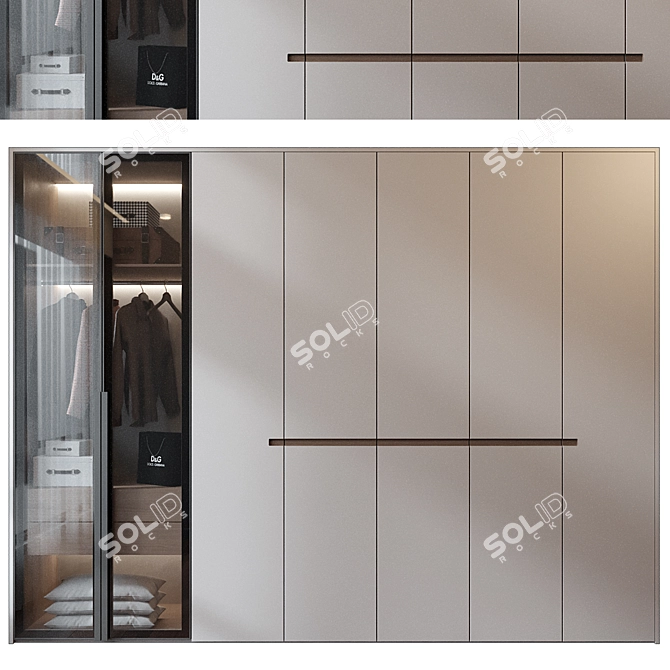 Elegant Furniture Wardrobe 2013 3D model image 1