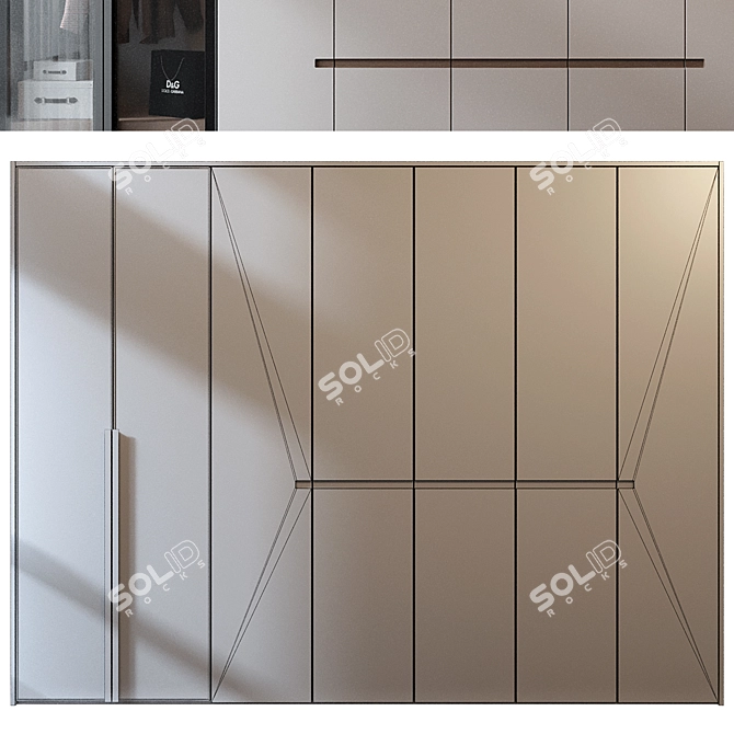 Elegant Furniture Wardrobe 2013 3D model image 2