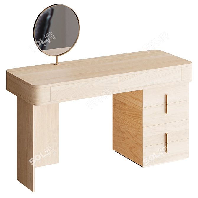 Elegant Vanity Table Set 3D model image 1