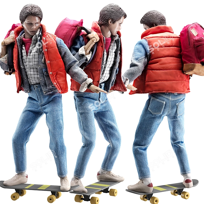 Time Travel Duo Figures Set 3D model image 3