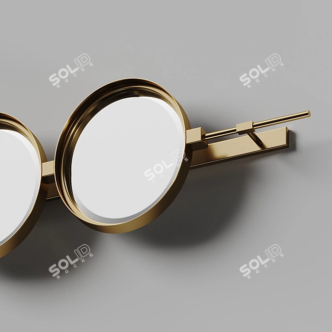 Uttermost Button Mirror: Modern Elegance 3D model image 4