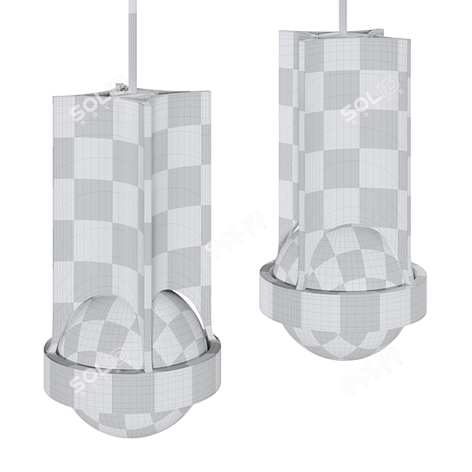 Modern Taka Metal Pendant Light 3D model image 2