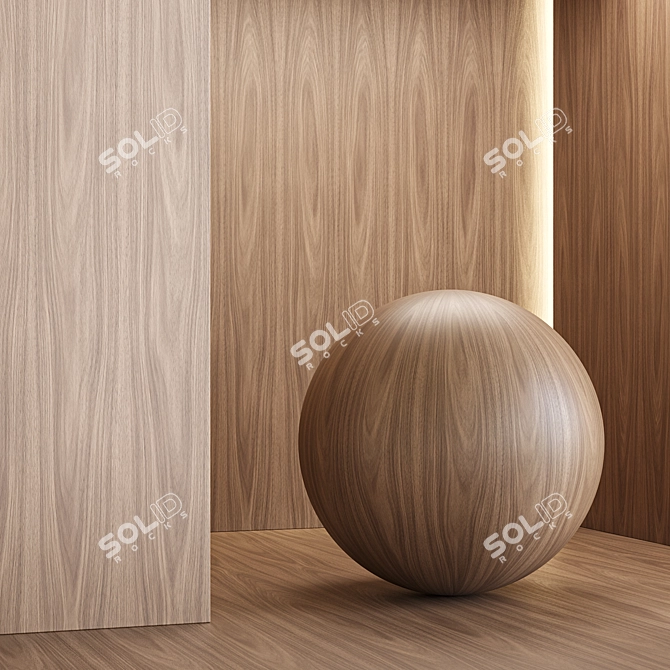 Walnut Wood Texture Seamless 6 Colors 3D model image 2