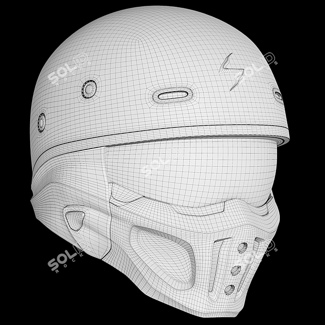 Stealthy ScorpionEXO Covert X Helm 3D model image 4