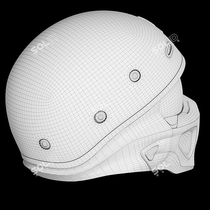 Stealthy ScorpionEXO Covert X Helm 3D model image 6