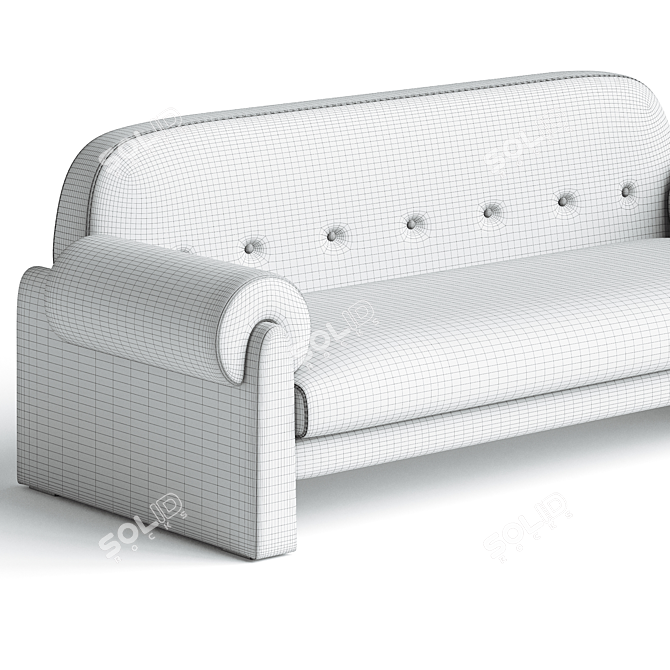 Modern Eco Burnt Orange Sofa 3D model image 3