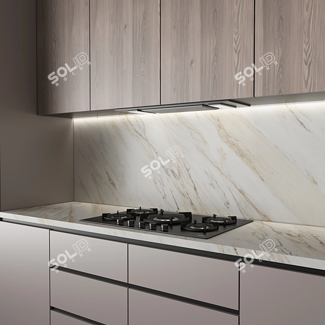 Edit-friendly Modern Kitchen with Appliances 3D model image 3