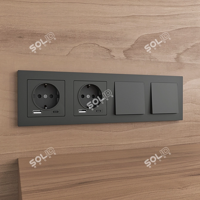 Modern 3D Wall Panel Set 3D model image 6