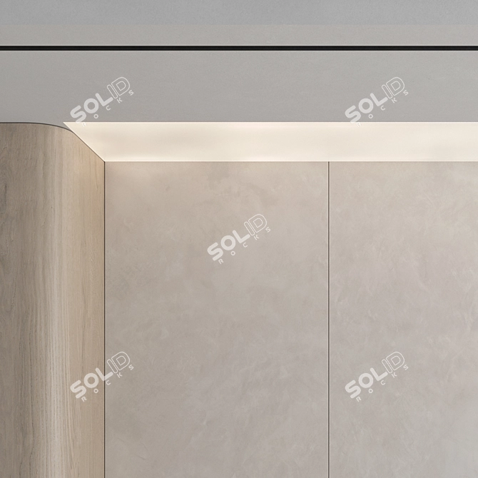 Elegant 3D Wall Panel Set 3D model image 3