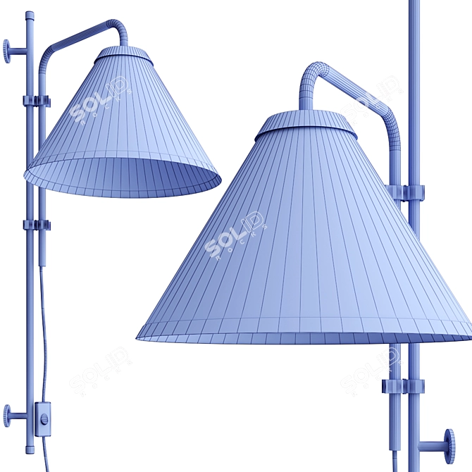 Modern Plug-In Wall Light Fixture 3D model image 3