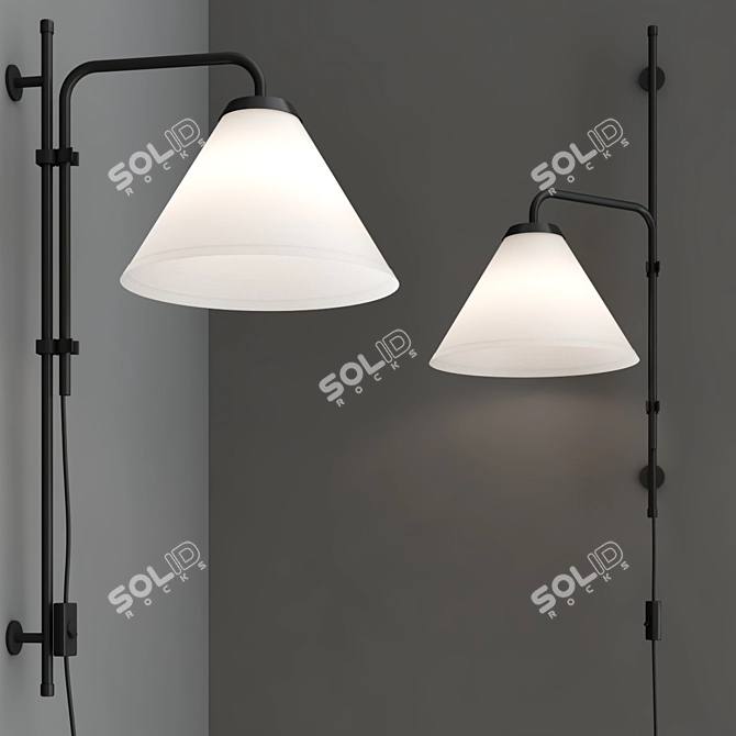 Modern Plug-In Wall Light Fixture 3D model image 4